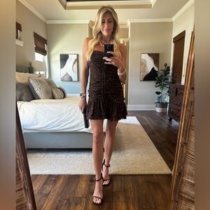 Topshop Brown Tiger Print Dress